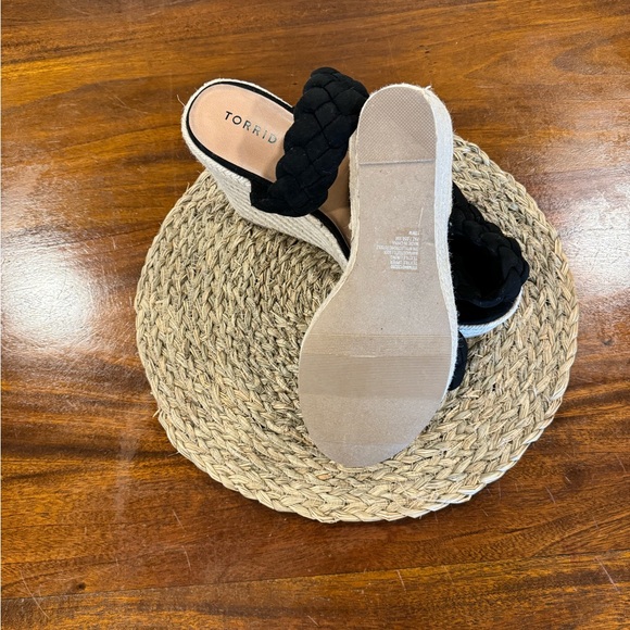 Braided espadrille platform wedge, size 13 WW - Picture 6 of 7